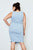 Plus Size Light Blue Lace Up Asymmetrical Front Dress