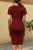Slit V-Neck Short Sleeve Mini Dress