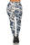 Plus Size Floral Print, Full Length Leggings In A Slim Fitting Style With A Banded High Waist