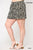 Leopard Printed Side Pocket Shorts With Waist Detail