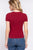 Short Slv Crew Neck Variegated Rib Knit Top