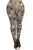 Plus Size Abstract Print, Full Length Leggings In A Slim Fitting Style With A Banded High Waist