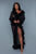 Sheer Full-length Robe With Chandelle Boa Feather Trim