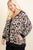 Plus Size Cozy Animal Mir Print With Brush Button Up Cardigan