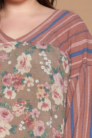 Floral Printed Knit Top