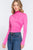 Long Sleeve High Neck Shirring Detail Ity Knit Bodysuit