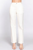 Straight Fit Twill Long Pants