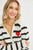 Striped Cardigan With Heart Patch