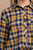Tie Front Button Down Plaid Shirt With Front Pocket