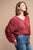 Satin Pleated Drawstring Top With Snap Button