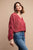 Satin Pleated Drawstring Top With Snap Button