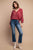 Satin Pleated Drawstring Top With Snap Button