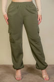 Plus Size Side Pocket Drawstring Waist Sweatpants