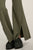 Solid Raw Edge Expose Seam Flare Pants