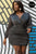 Glitter Mesh Shirring Side Plus Mini Dress