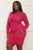 Animal Print Rhinestone Mesh Plus Size Mini Dress
