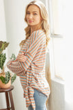 Striped Self Tie Longsleeve Top