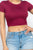 Short Sleeve Roundneck Crop Top