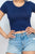 Short Sleeve Roundneck Crop Top