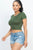 Short Sleeve Roundneck Crop Top
