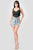 Crinkle Stretch Knit Sweetheart Hooked Bustier Cropped Top