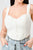 Crinkle Stretch Knit Sweetheart Hooked Bustier Cropped Top