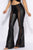 Mesh Detailed Flared Pants
