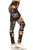 5-inch Long Yoga Style Banded Lined Paisley Floral Printed Knit Legging With High Waist