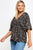 Floral V-neck Babydoll Balloon Slv Top