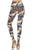 Floral Printed High Waisted Leggings With An Elastic Waist