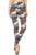 Floral Printed High Waisted Leggings With An Elastic Waist
