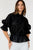 Button-down Collar Neck Embroidered Top