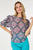 Puff Sleeve Multi-print Top