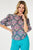 Puff Sleeve Multi-print Top