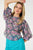 Puff Sleeve Multi-print Top