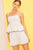 Shoulder Strap Back Tie Bottom Scallop Edge Top