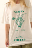 Shaken Stirred Martini Distressed Graphic Tee