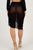 Sexy Sheer Mesh Drawstring Ruched Skirt