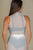Mesh Mock Neck Sleeveless Top