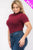 Plus Size Ribbed Short Sleeve Bodysuit