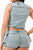 Washed Denim Two Piece Set