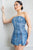 Denim Effect Corset Top & Bottom Set
