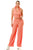 Crinkle Wide Pants Set Zipper
