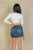 Solid Rib Knit Square Neck Long Sleeve Top