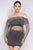 Shirred Off-shoulder Fishnet Top