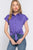 Short Slv Front Tie Stretch Ity  Top