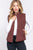 Suede Piping Quilted Padding Vest