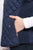 Suede Piping Quilted Padding Vest