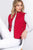 Suede Piping Quilted Padding Vest