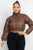 Snap Button Padded Crop Jacket